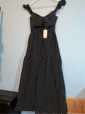 New Fabrique Paula Polka Dot Dress In Cotton